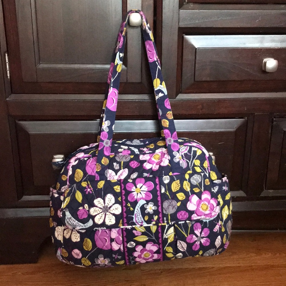 Purple multi colored Vera Bradley diaper bag